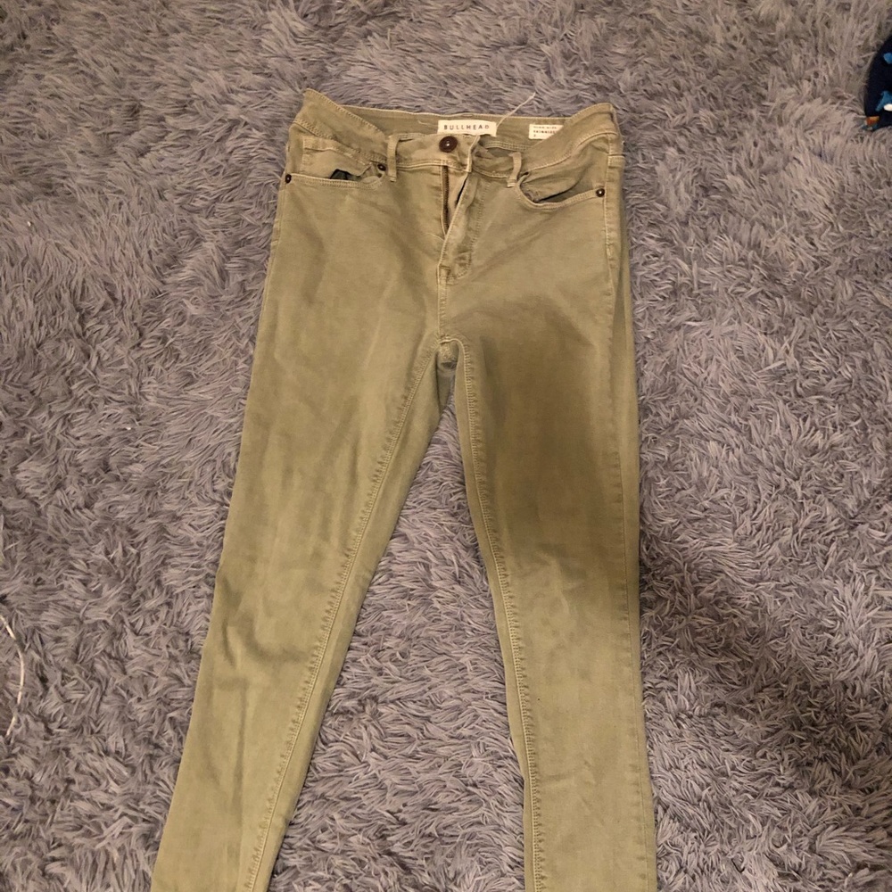 BULLHEAD olive green jeans